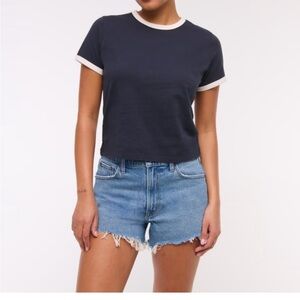 Abercrombie & Fitch 90s Relaxed Cutoff Denim Shorts | High Rise | Size 30